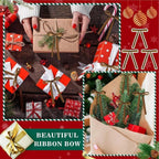 Velvet Christmas Tree Bows – Chocolate Brown | Set of 12
