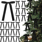 Velvet Christmas Tree Bows – Black | Set of 12