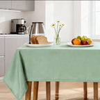 Washable Garden Tablecloth, Linen Look, 90 x 140 cm, Weatherproof, Rectangular, For Outdoors, Dining Table, Birthday, Party, Beer Table, Green