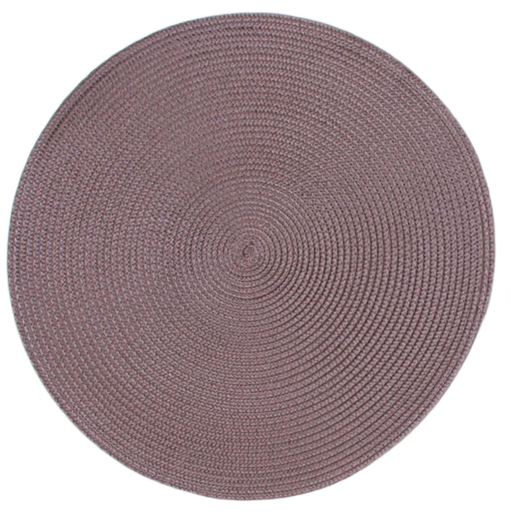 4 Pieces Hand‑Woven Spiral Table Insulation Mats, Round Non‑Slip Dining Table Placemats, Brown, 38 cm