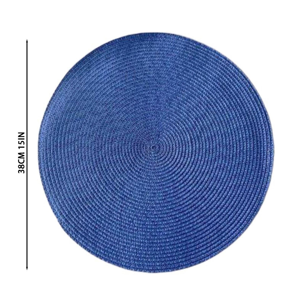 4 Pieces Hand‑Woven Spiral Table Insulation Mats, Round Non‑Slip Dining Table Placemats, Brown, 38 cm