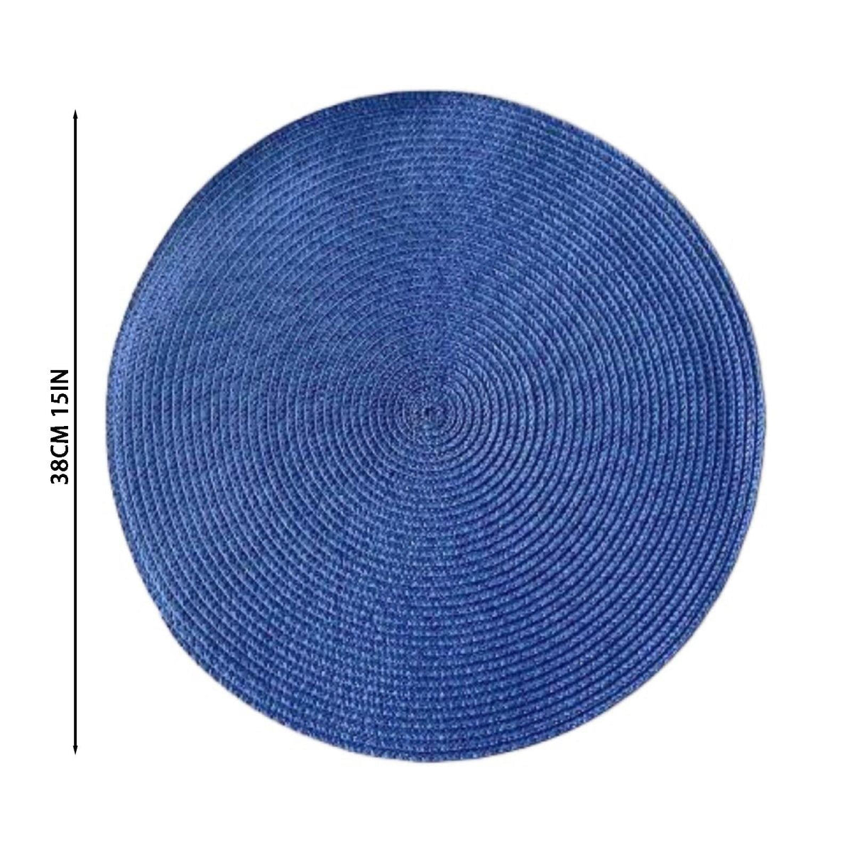 4 Pieces Hand‑Woven Spiral Table Insulation Mats, Round Non‑Slip Dining Table Placemats, Brown, 38 cm