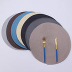 4 Pieces Hand‑Woven Spiral Table Insulation Mats, Round Non‑Slip Dining Table Placemats, Brown, 38 cm