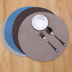4 Pieces Hand‑Woven Spiral Table Insulation Mats, Round Non‑Slip Dining Table Placemats, Brown, 38 cm