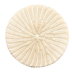 Round Woven Placemats, Non Slip Heat Resistant Plastic Table Mats, Table Placemat For Household Use, Round Rattan Placemats, White, 35.6 cm