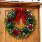 Velvet Christmas Baubles – Red | Set of 12