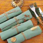 Cotton Linen Napkins Bulk 17"x17" Stonewashed Cloth Dinner Napkins Rustic Thick Table Napkins for Fall Thanksgiving Christmas Party Wedding Decoration (Set of 4, Sage) Terracotta