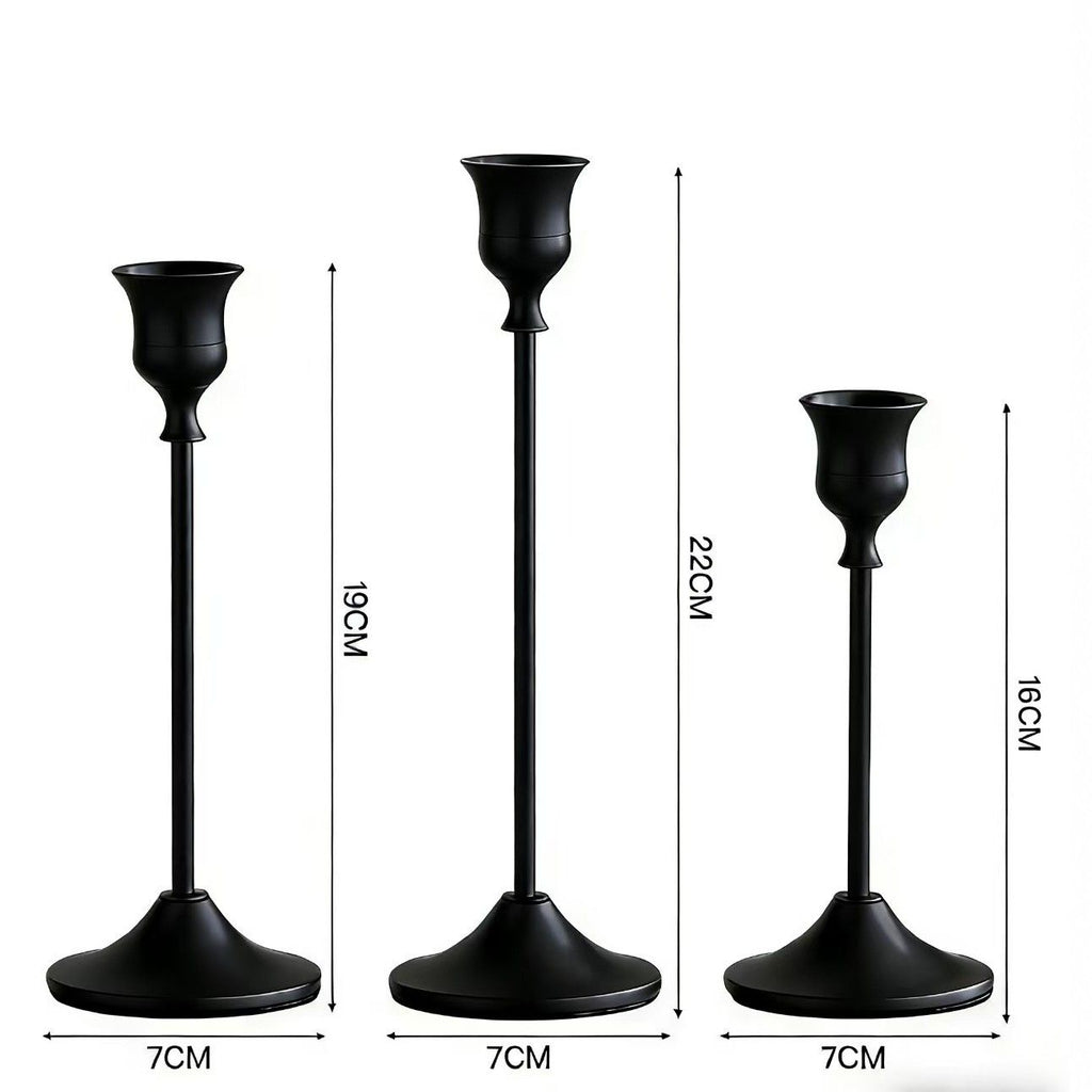 Candlestick Holders,Taper Candle Holder for Candlesticks Black Candelabra Candle Holders Vintage Candle Stick Candle Holder for Fireplace Party Dining Home 6pcs