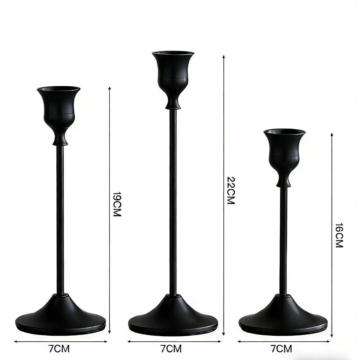 Candlestick Holders,Taper Candle Holder for Candlesticks Black Candelabra Candle Holders Vintage Candle Stick Candle Holder for Fireplace Party Dining Home 6pcs
