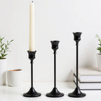 Candlestick Holders,Taper Candle Holder for Candlesticks Black Candelabra Candle Holders Vintage Candle Stick Candle Holder for Fireplace Party Dining Home 6pcs