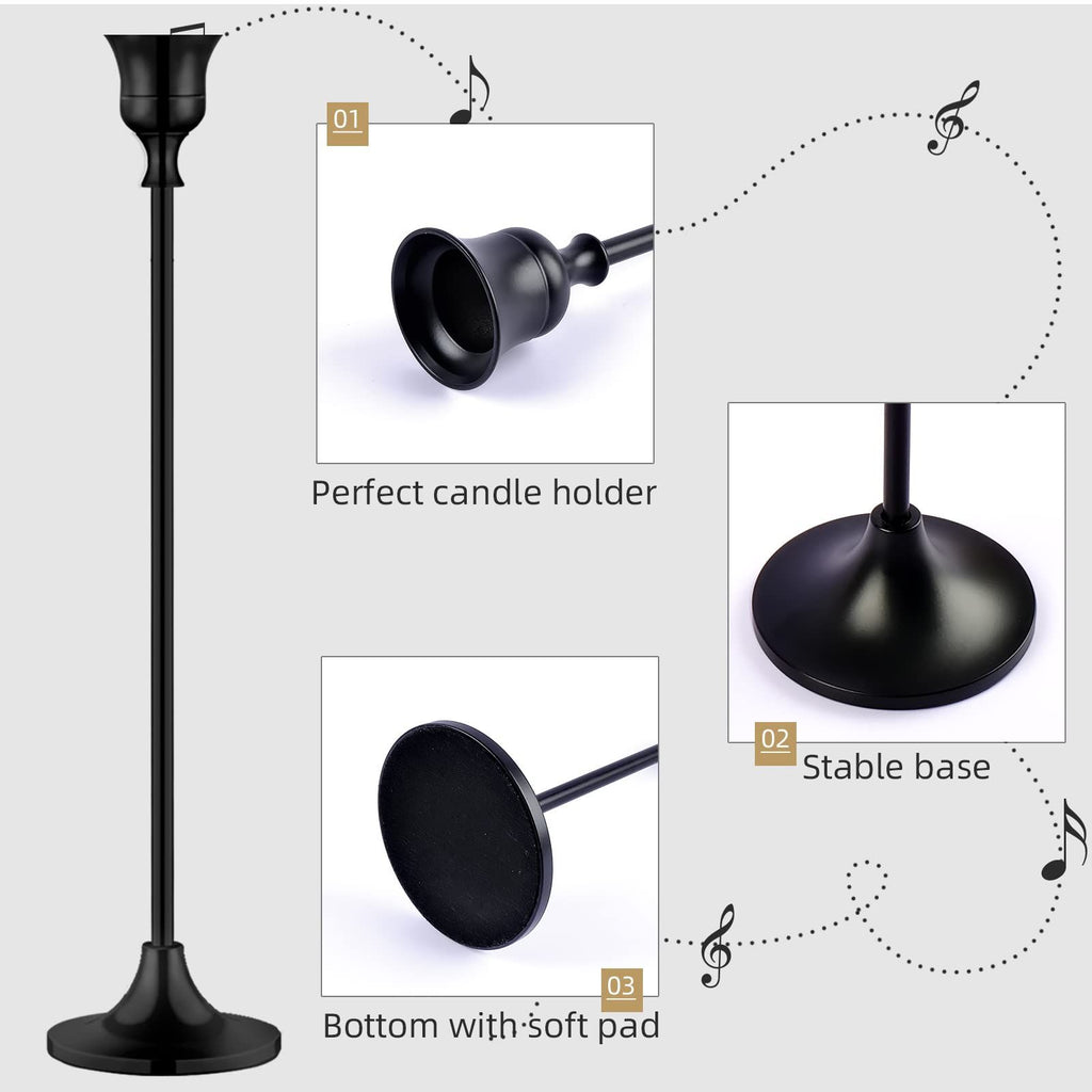 Candlestick Holders,Taper Candle Holder for Candlesticks Black Candelabra Candle Holders Vintage Candle Stick Candle Holder for Fireplace Party Dining Home 6pcs