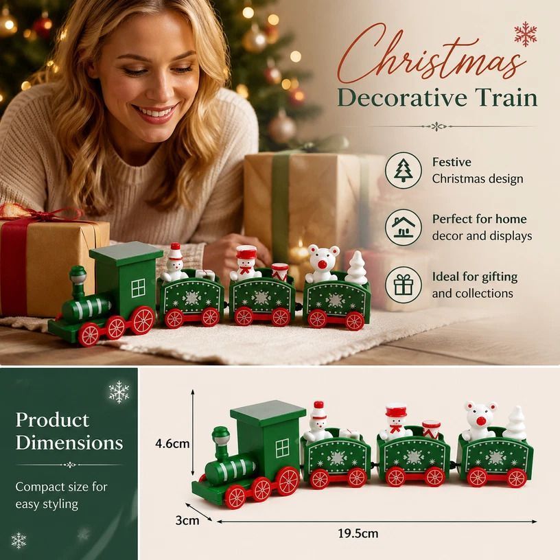 White Gift Box Christmas Train – 2 Pack