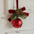 Red Velvet Bow Christmas Bell – Gold
