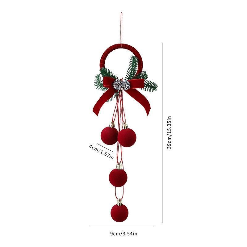 Red Flocked Ring Ornament