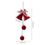 Red Flocked Bell with Bow