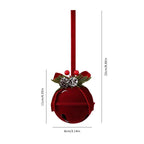 Red Flocked Christmas Bell