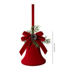 Red Flocked Arch Bell Ornament