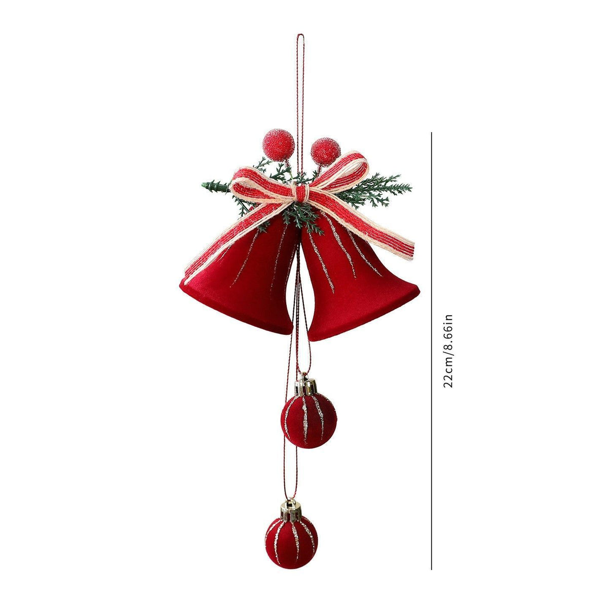 Red Flocked Arch Bell – Medium