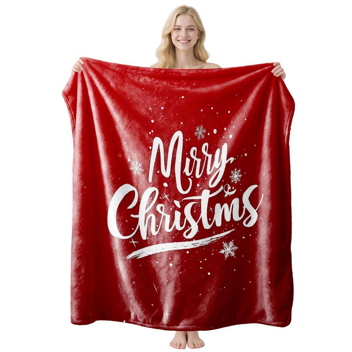 Festive Flannel Throw Blanket – 75 × 100cm | Christmas Design