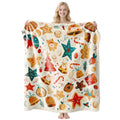 Festive Flannel Throw Blanket – 75 × 100cm | Christmas Design