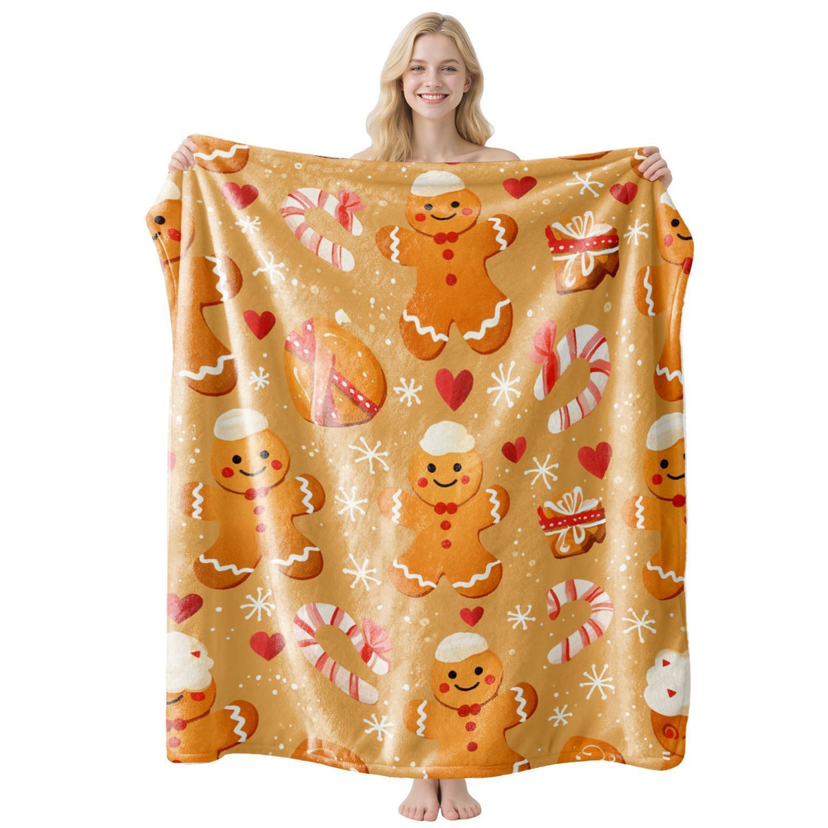 Festive Flannel Throw Blanket – 100 × 130cm | Christmas Design