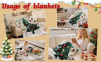 Festive Flannel Throw Blanket – 100 × 130cm | Christmas Design