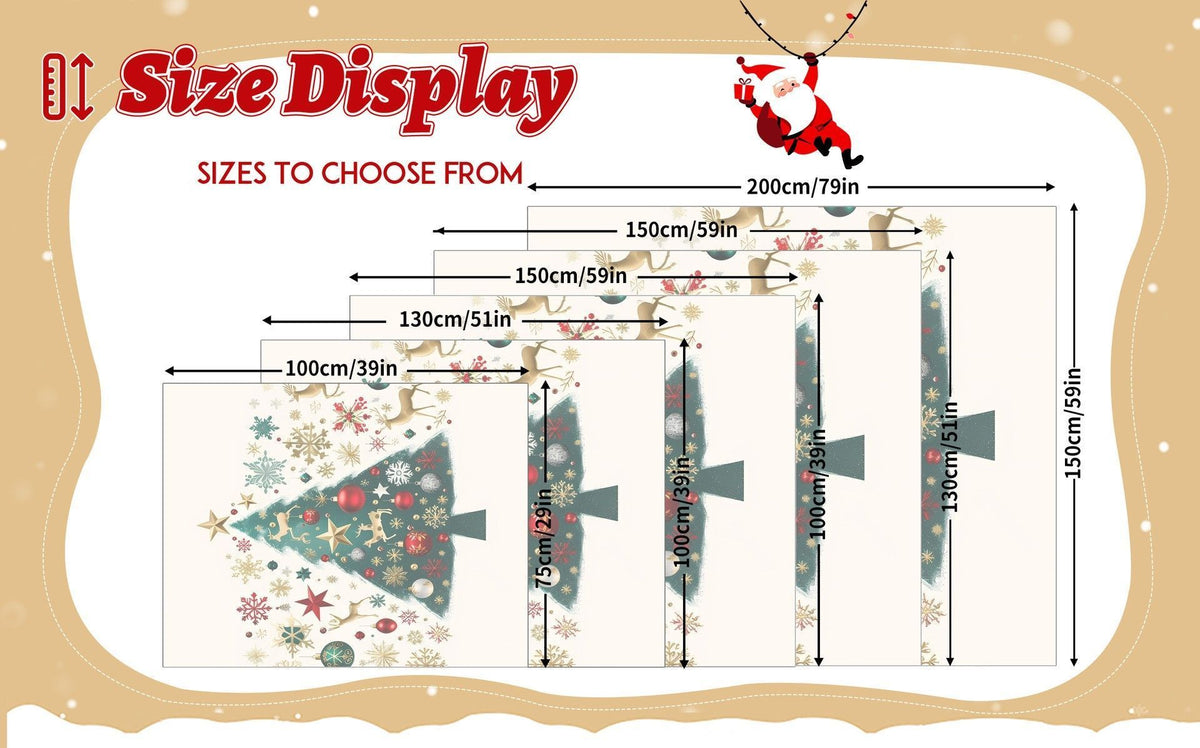 Festive Flannel Throw Blanket – 100 × 130cm | Christmas Design