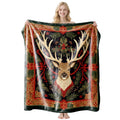 Festive Flannel Throw Blanket – 100 × 130cm | Christmas Design