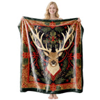 Festive Flannel Throw Blanket – 100 × 150cm | Christmas Design