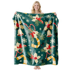 Festive Flannel Throw Blanket – 75 × 100cm | Christmas Design