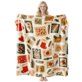 Festive Flannel Throw Blanket – 75 × 100cm | Christmas Design