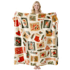 Festive Flannel Throw Blanket – 75 × 100cm | Christmas Design