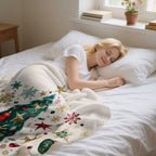 Festive Flannel Throw Blanket – 75 × 100cm | Christmas Design