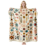 Festive Flannel Throw Blanket – 100 × 130cm | Christmas Design