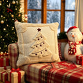 Set of 2 Christmas Cushion Covers – Beige Christmas Tree | 45 × 45cm