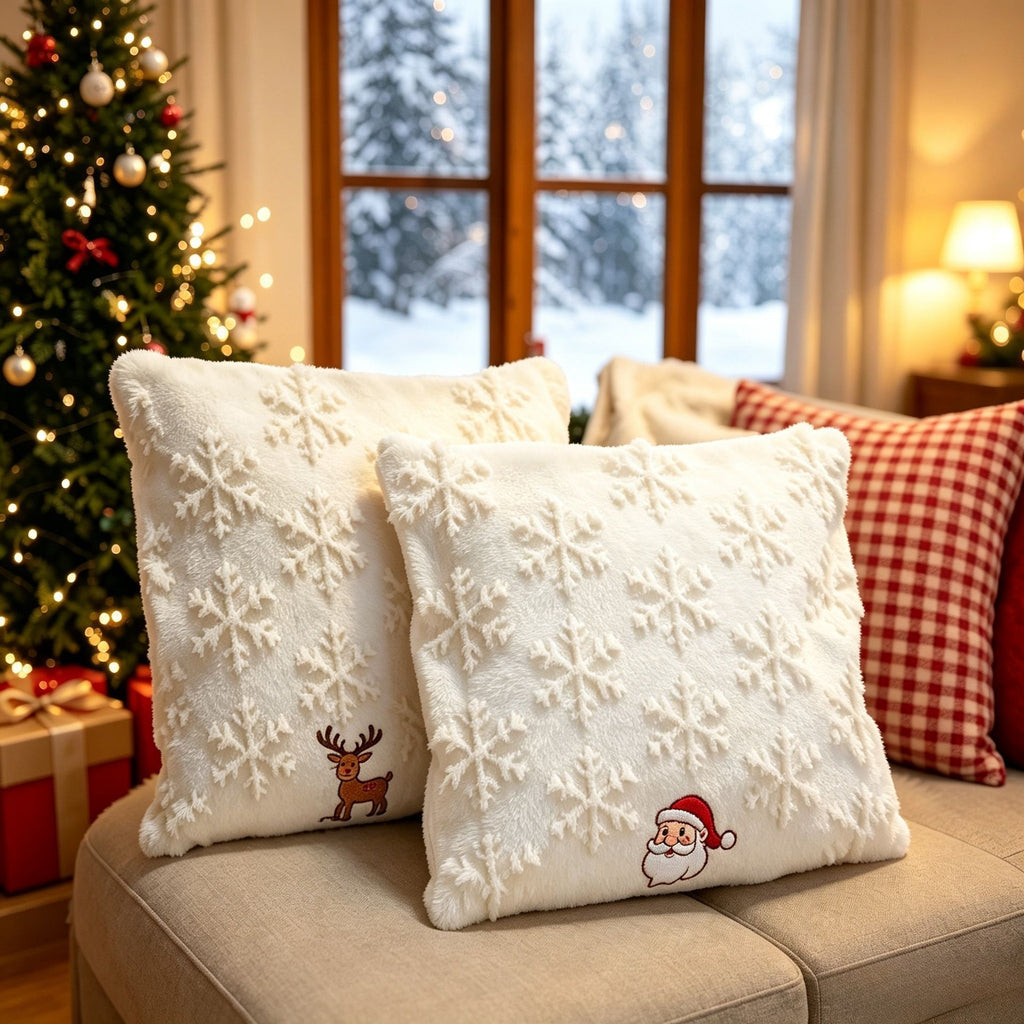 Set of 2 Christmas Cushion Covers – Green Christmas Tree | 45 × 45cm