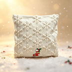 Snowflake & Christmas Cushion Covers – Set of 2 | 45 × 45cm
