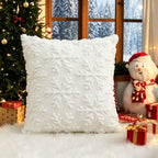 Set of 2 Christmas Cushion Covers – Off-White Snowflake | 45 × 45cm