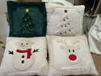 Set of 2 Christmas Cushion Covers – Off-White Snowflake | 45 × 45cm