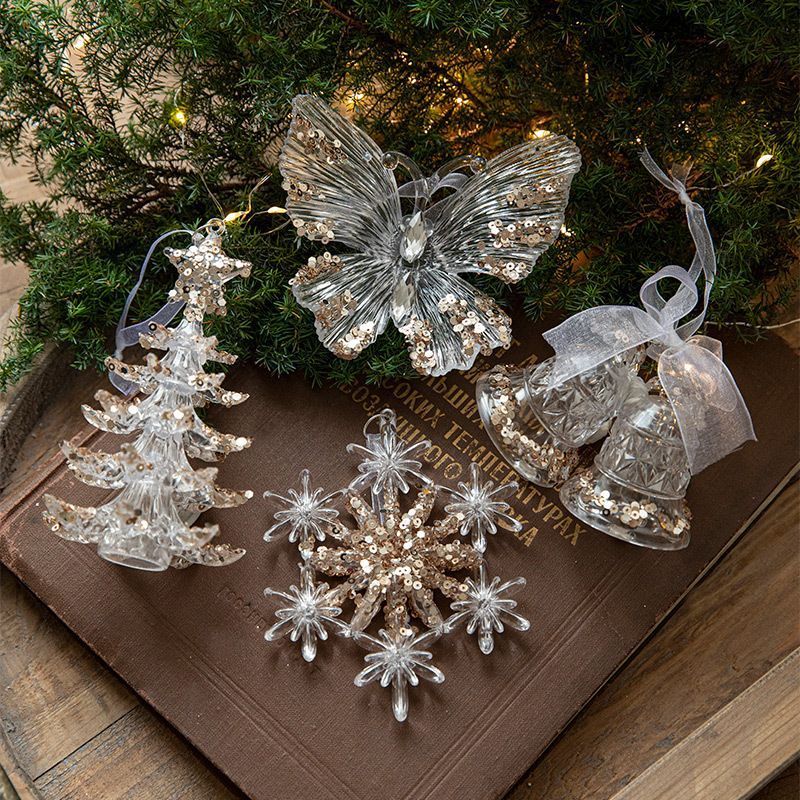 Key Sequin Christmas Ornaments – Set of 2