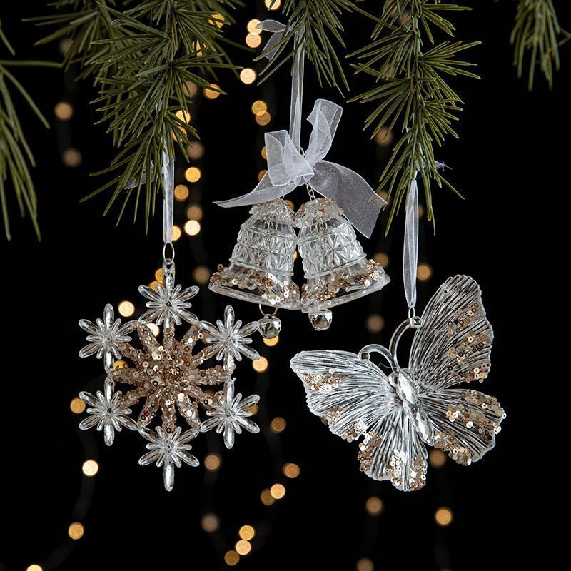 Key Sequin Christmas Ornaments – Set of 2