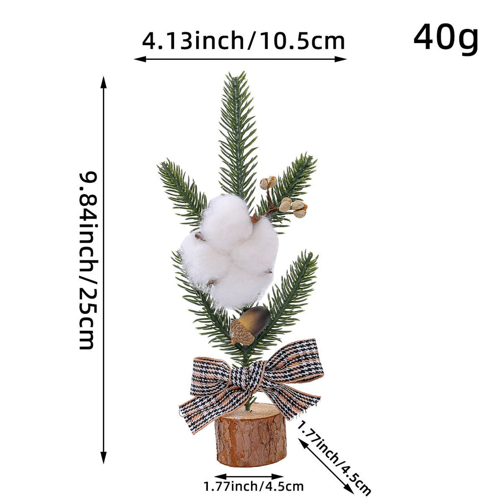 Red Berry Style 25cm Desktop Mini Christmas Tree, Christmas Window Decorative Potted Plant