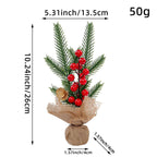 Red Berry Style 25cm Desktop Mini Christmas Tree, Christmas Window Decorative Potted Plant
