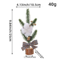 Desktop Mini Christmas Tree 25cm, Cotton Style Christmas Window Potted Decoration