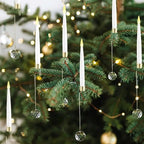 6-Pack Flameless LED Christmas Taper Candles – Remote & Timer