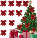 Red Christmas Tree Bows – Set of 10