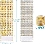 24Pack Napkin Rings, Gold Napkins Rings Plastic, Gold Napkin Holders for Anniversary, Birthday, Parties, Weddings and Dinners