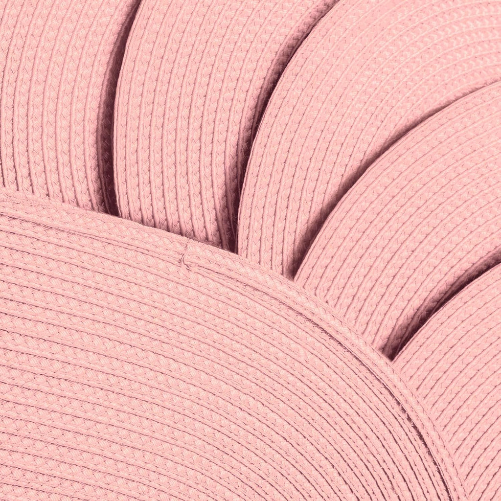 Placemats Set of 6 for Dining Table Washable Woven Non-Slip 18x12 inches Placemat Heat-Resistant Durable Table Mats for Dining Table Easy to Clean(Pink)