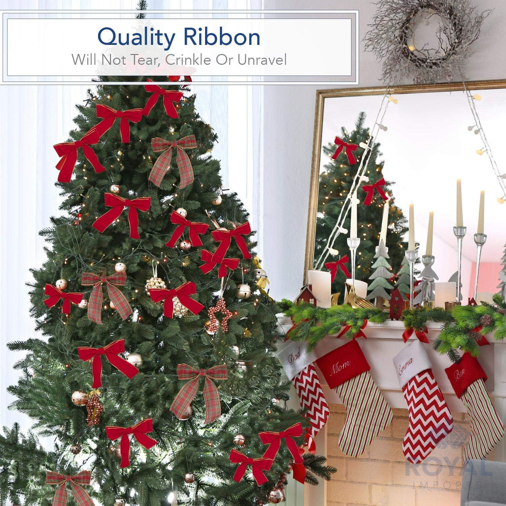 Burgundy Velvet Wired Christmas Ribbon – 1.5in | 50 Yards