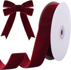 Burgundy Velvet Christmas Ribbon – 1in | 10 Yards
